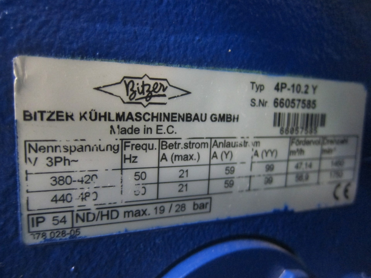 Холодильний Б/У компресор Bitzer 4P-10.2 (Y) - Зображення 2
