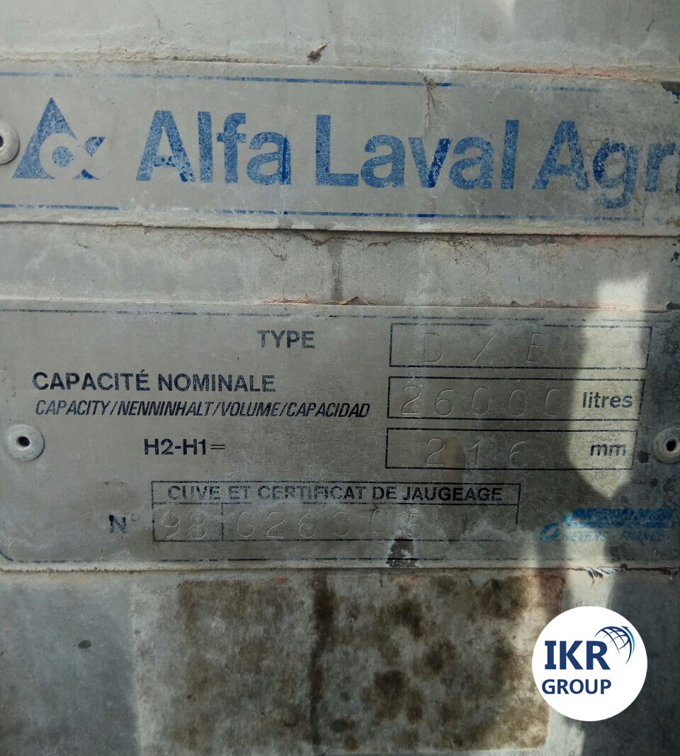 Танк охолоджувач молока Б/У ALFA LAVAL 26000 закритого типу об'ємом 26000 літрів - Зображення 3
