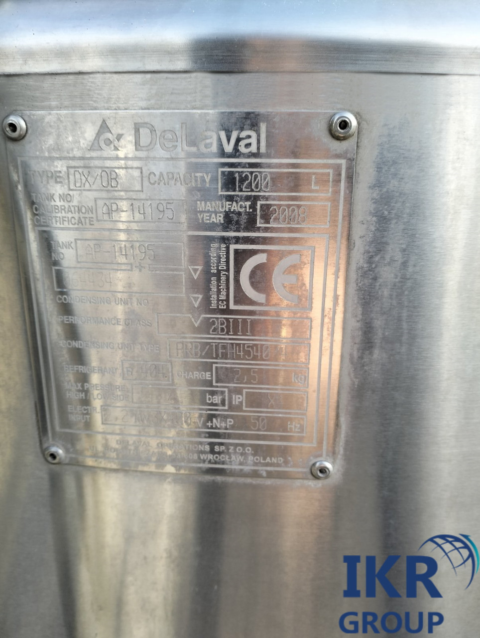 Охолоджувач молока 1200л DeLaval відкритого типу - Зображення 4